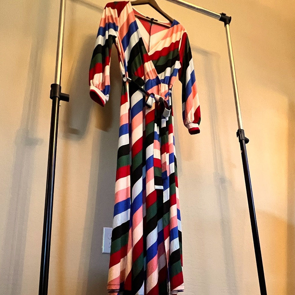 Eloquii Faux-Wrap Maxi Dress